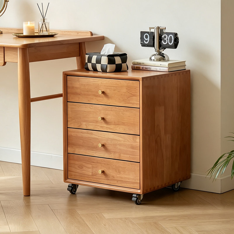 Classeur simple et durable en bois d'hévéa
