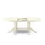 Ensemble de table de salle à manger 5 pièces comprenant une table de cuisine ovale avec rallonge papillon et 4 chaises de salle à manger, lin blanc