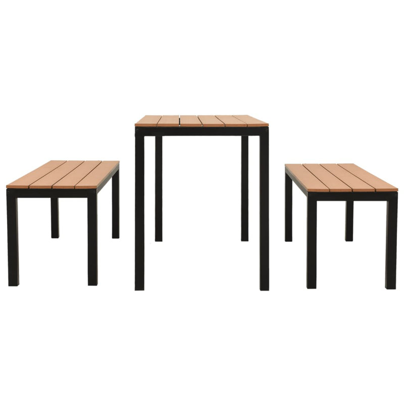 Ensemble de salle à manger rectangulaire, Brun