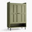 Armoire à chaussures Aleatha 6 paires à 24 paires avec portes et tablettes réglables pour le vestibule-1852051562