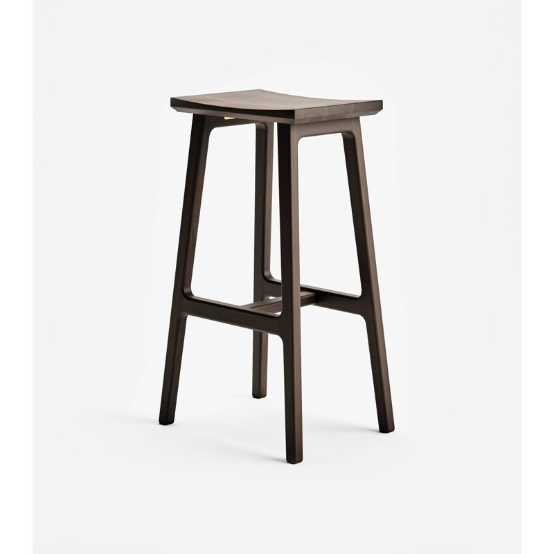 Coyotepe Saddle Stool, Bar Stool (30" Seat Height), Teak