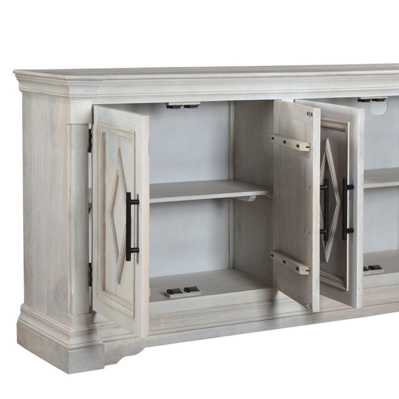 71'' W Solid Wood Sideboard, White