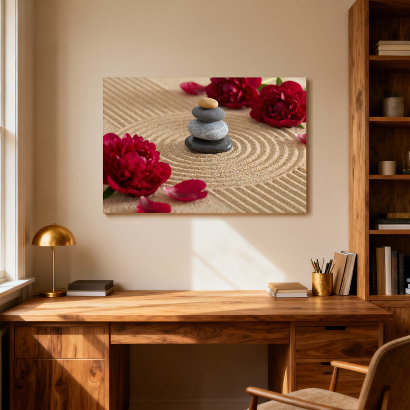 Motif zen de pierres Fashion Garden, H 16 po x l 24 po