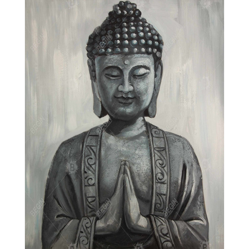 Buddha Print On Canvas, H 60 po x l 48 po