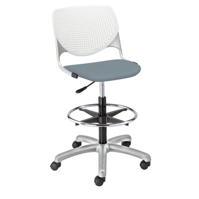 Tabouret de laboratoire réglable en hauteur Kool Poly avec dossier perforé