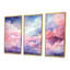 Rose et bleu pastel coloré ciel I - art mural ciel-923536247-923536248