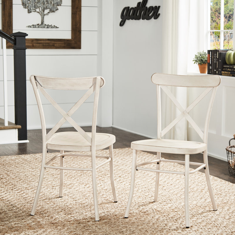 Aliha 4-Person Dining Set with Rectangular Table, Antique White