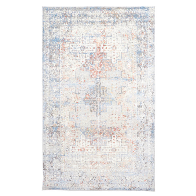 Leila Ivory Rug, Rectangle 5' x 8'