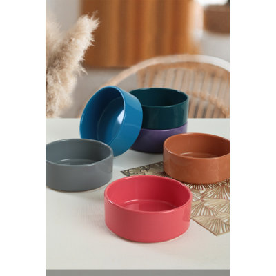 Ensemble de bols élégants en céramique (6 pièces), 5,5 x 5,5 x 2,5 pouces | 100% céramique, va au lave-vaisselle jusqu'à 122 ° F, va au micro-ondes | Parfait pour le service, la salade et les collations, design durable et élégant pour une utilisation quotidienne