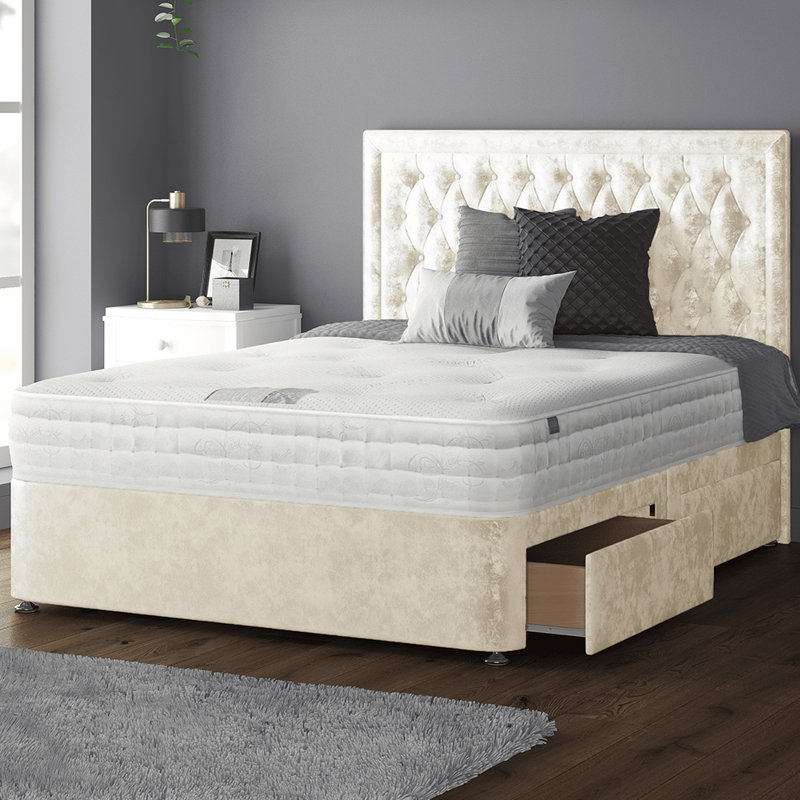 Scarborough Upholstered Headboard, Cream, Kingsize (5')