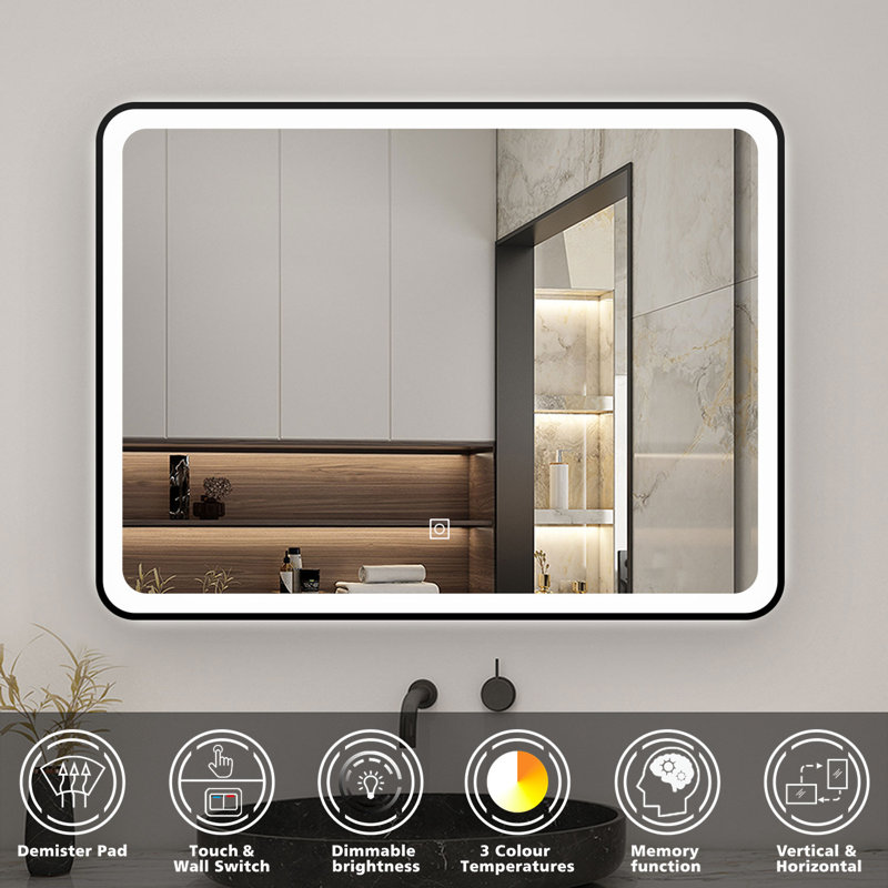 Akash Aluminium Rectangle Mirror, 70cm x 90cm