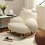Chaise berçante moderne en bois massif rembourré-101109648