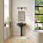 Dynasty 35.5" Tall Rectangular Vitreous China Pedestal Bathroom Sink with Overflow-96123262-101986616