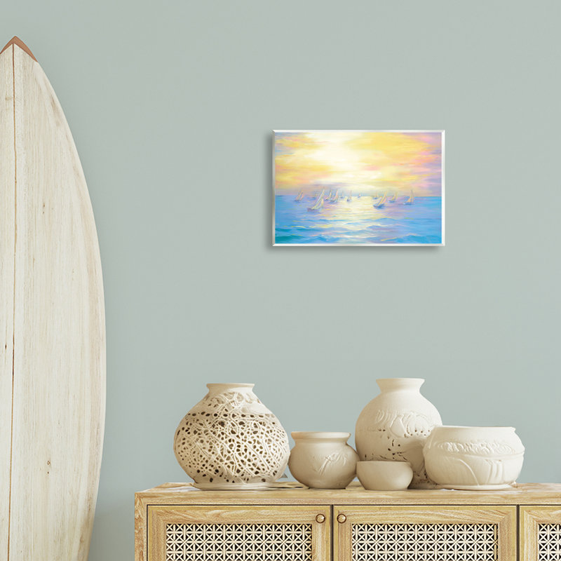Art mural, "Sun Bleached Seascape", par Georgia Janisse, H 10 po x l 15 po