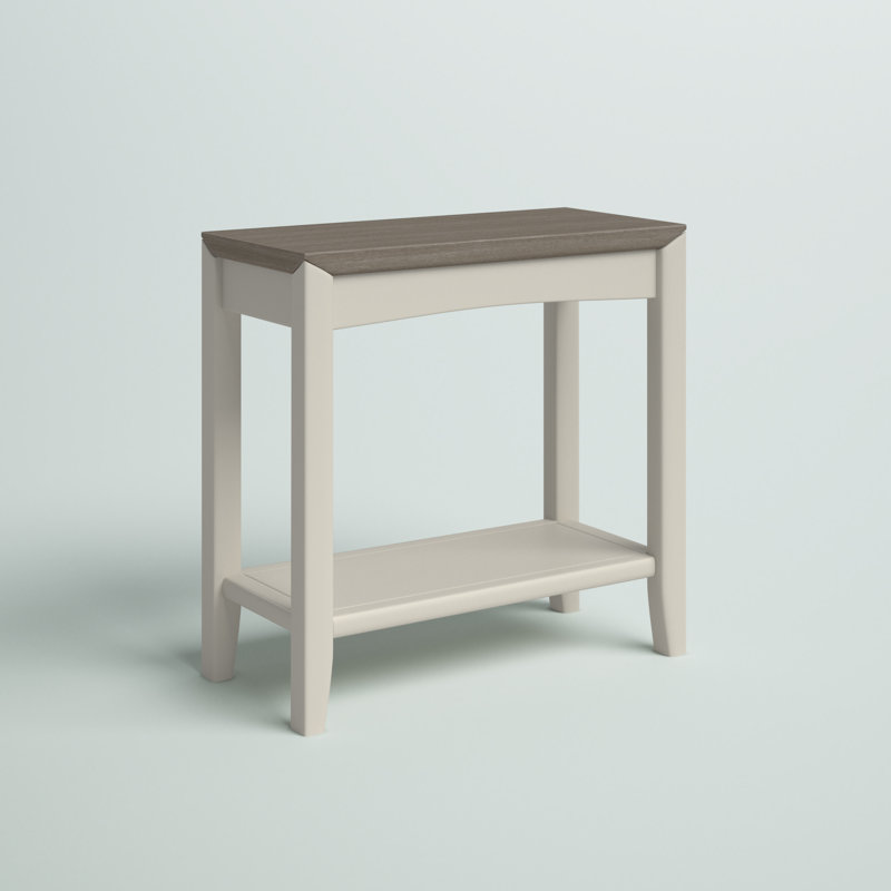 Southall End Table, Ivory, Brown