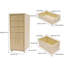 Armoire de rangement à 5 tiroirs Riesner-819850040