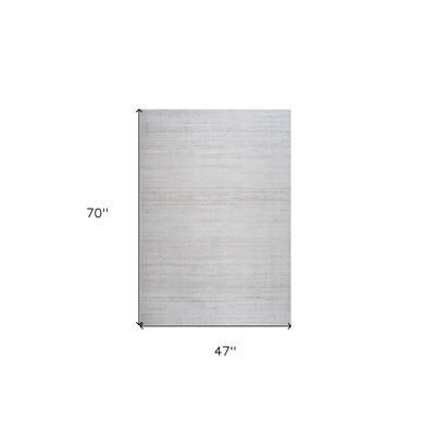 4' X 6' Beige Abstract Area Rug