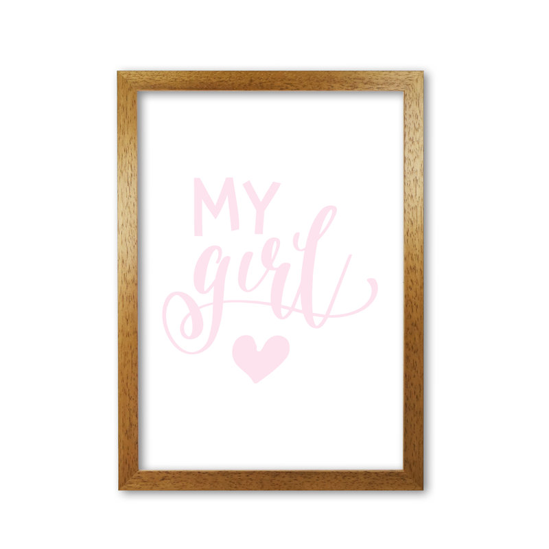 My Girl - Print, Honey Oak Frame, 60 cm H x 42 cm W x 5 cm D