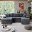 Canapé modulaire en forme de U 94,5 po à assise profonde et sans assemblage, confort moelleux en nuage-129498576