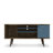 Liberty 53" Mid-Century Modern 5-Shelf TV Stand for TVs up to 50" in Rustic Brown and Blue Slate-1955798205