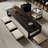 Black Solid Wood Rectangular Coffee Table-109011891