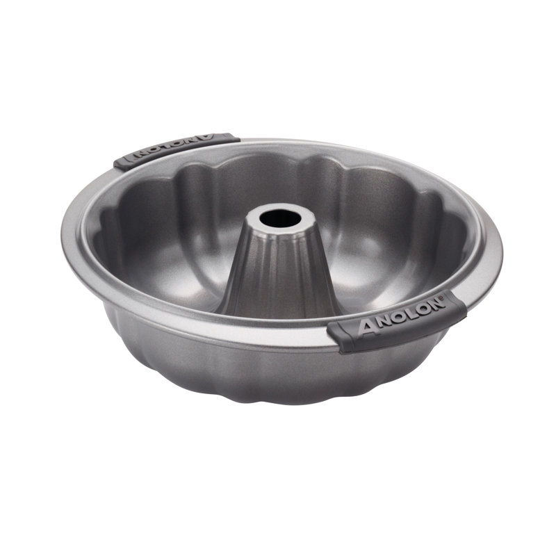 Anolon Advanced Bakeware Nonstick Fluted Mold Pan, 9.5 Inch, Gray