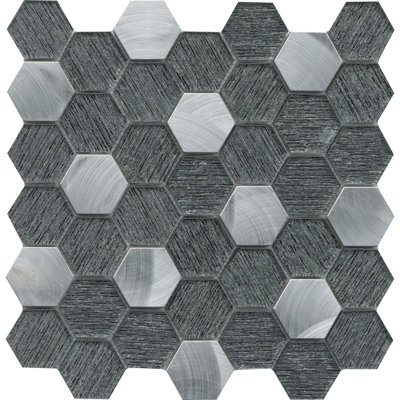 Carrelage mural en verre brillant Glitz Fame 12 po x 12 po (14,73 pieds carrés / casier)