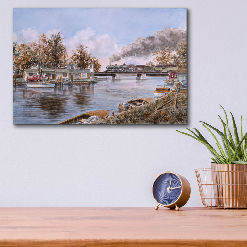 «Belle River, Ontario» par Stanton Manolakas, art mural en verre acrylique, H 12 po x l 16 po x P 0,13 po