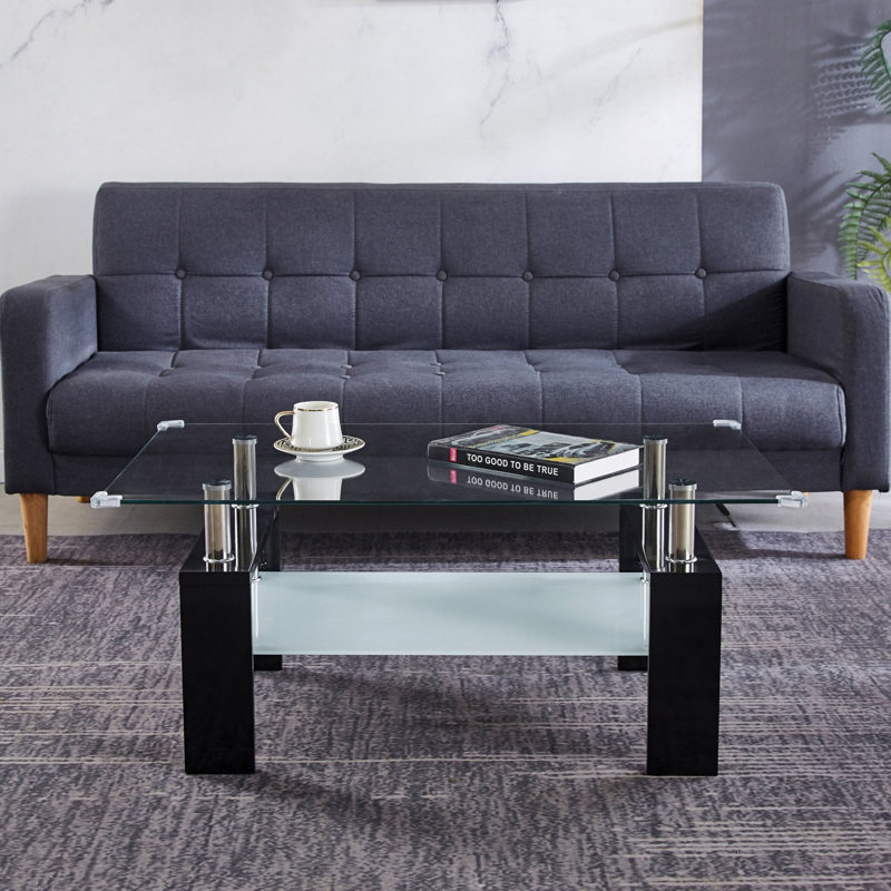 Table basse Burdell A08 2, Noir, noir, noir, noir