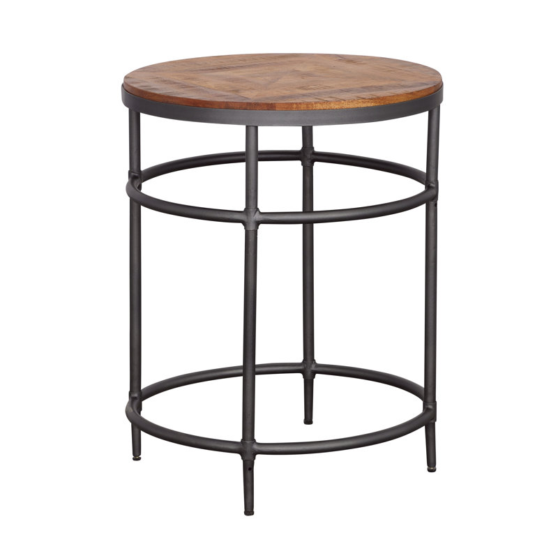 Andaman Solid Wood Top End Table