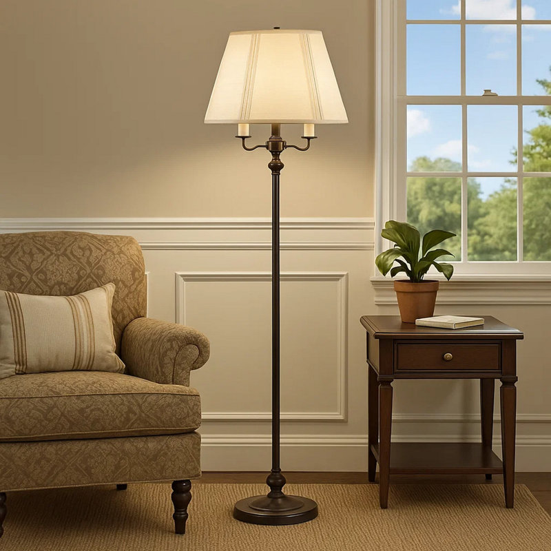 Lampe sur pied 59 po Fenchurch, Bronze