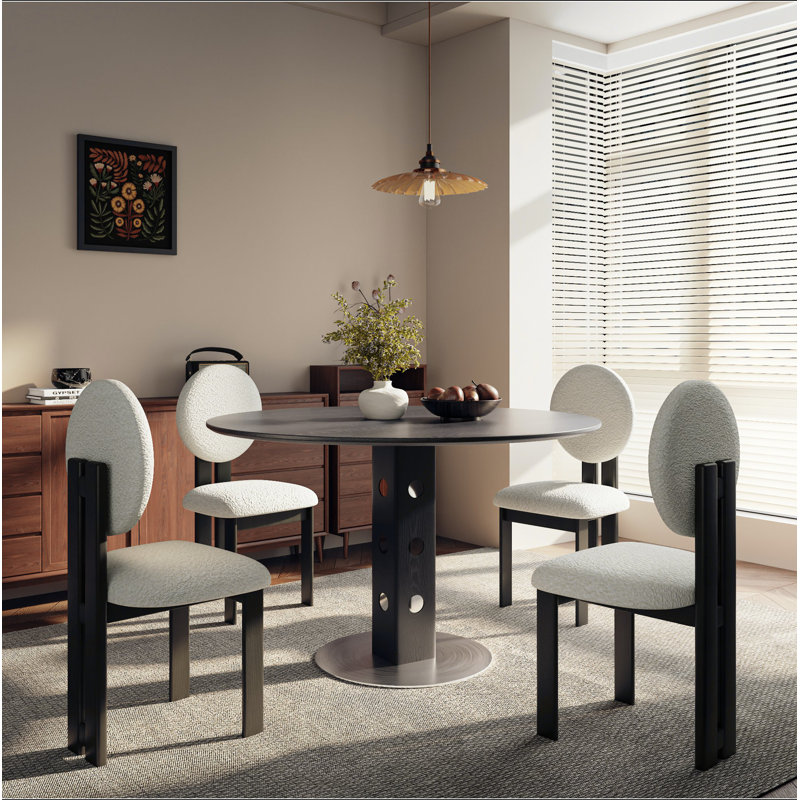 Table de salle à manger Farmhouse, Noyer, H 29,84 po x L 43,31 po x l 43,31 po