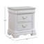 Table de chevet en bois de pin blanc avec 3 tiroirs pour la chambre à coucher