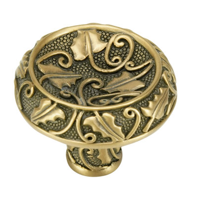 ROOKWOOD KNOB IN FLORENTINE PLATE