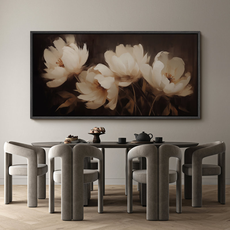 Œuvre d'art rustique brun rustique, photos murales de chambre à coucher neutre, impression numérique sur toile giclée sur toile