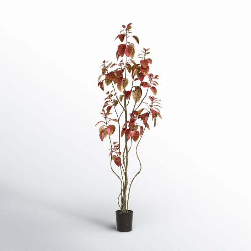 Hather Artificial Foliage Rogot Rurple Tree in Pot