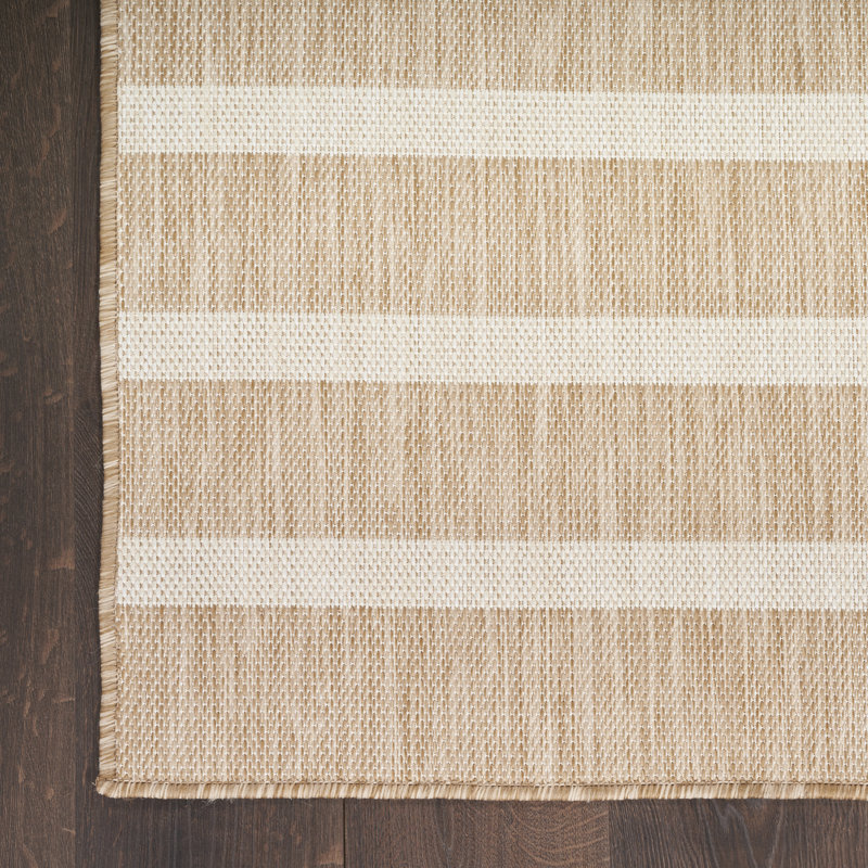 Nourison Positano 2'2" x 12' Beige Ivory Modern Rug, Runner 2'2" x 12', Beige