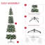 Arbre de Noël 9 pi avec 460 branches réalistes, pin, baies rouges et forme d'assemblage facile, sans arrosage nécessaire