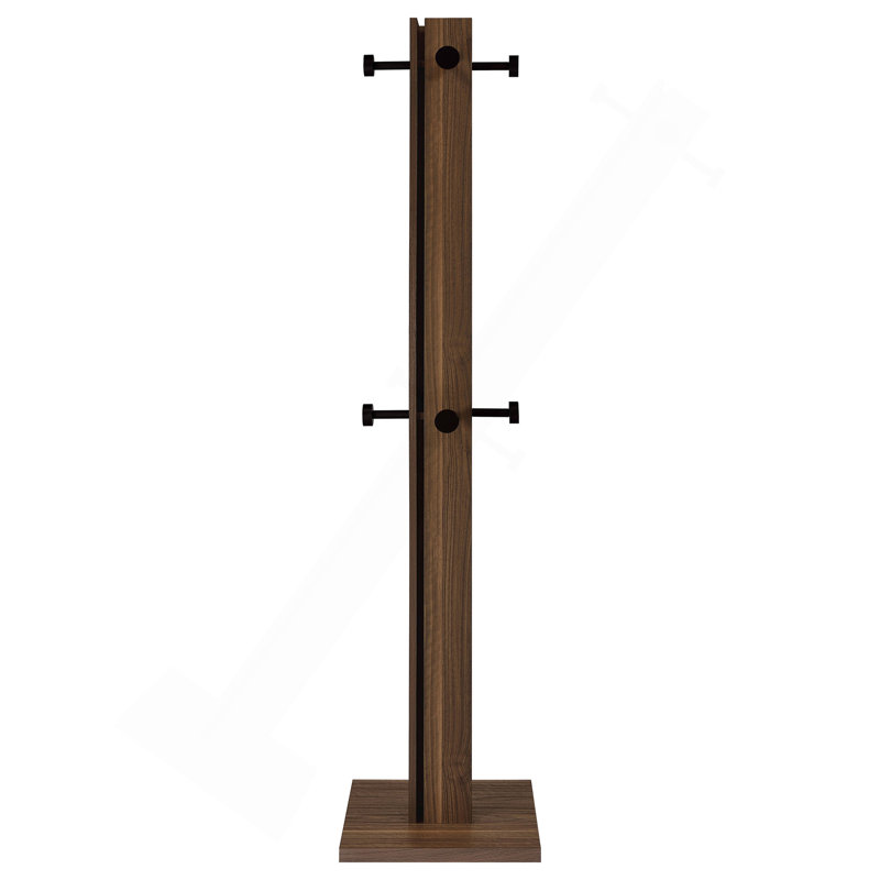Rawlins Walnut Engineered Wood Coat Rack