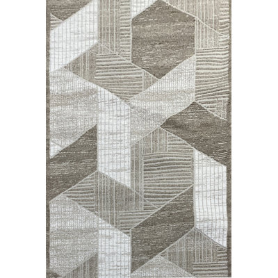 Tapis turc beige géométrique 6,5 x 10 pi