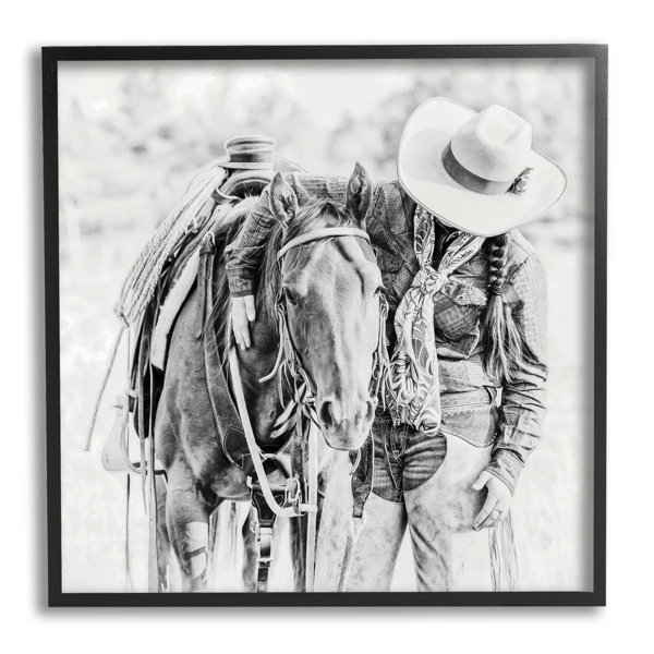 Stupell Industries True Love Cowboy Photography Framed On Canvas by ...