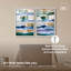 Ensemble de deux impressions acryliques encadrées « Rythmes en bandes » par Art Remedy, cadre blanc, 10 x 15-1676170209-1676170214