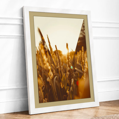 Golden Wheat at Harvest Rustic - Framed Print