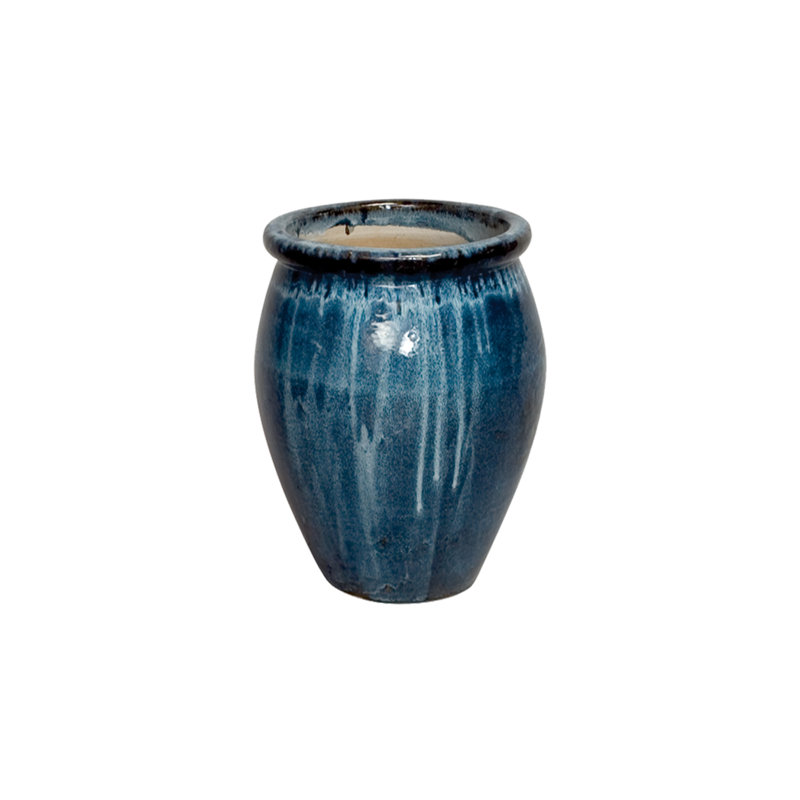 Pot de fleurs en céramique Jalissa, Bleu
