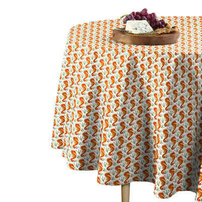 Avyay Coral Round Tablecloth
