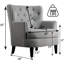 Chaise d'appoint rembourrée avec coussin moelleux Mid-Century-128598114