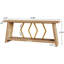 Canapé moderne en bois et tables console, rangement spacieux pour le salon et le vestibule