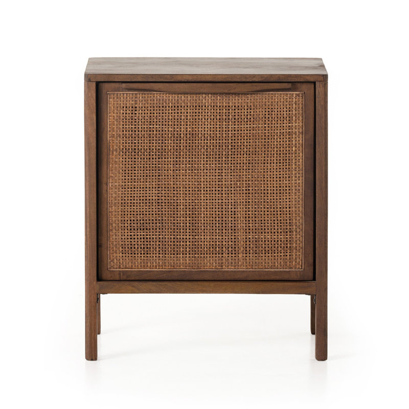 Nellie Cane Nightstand, Right, Brown