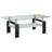 Moriah Black 1-Shelf Rectangular Glass Top Coffee Table