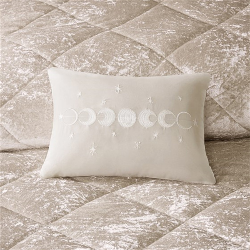 Velvet Comforter Set With Throw Pillow